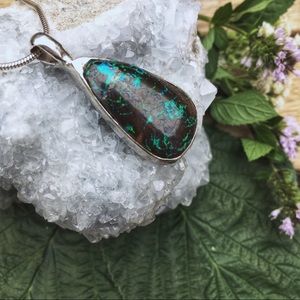 HIGH QUALITY Boulder Opal Pendant - Sterling